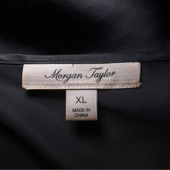 Cute Black Slip Dress with Lace Trim - Picture 4 of 7